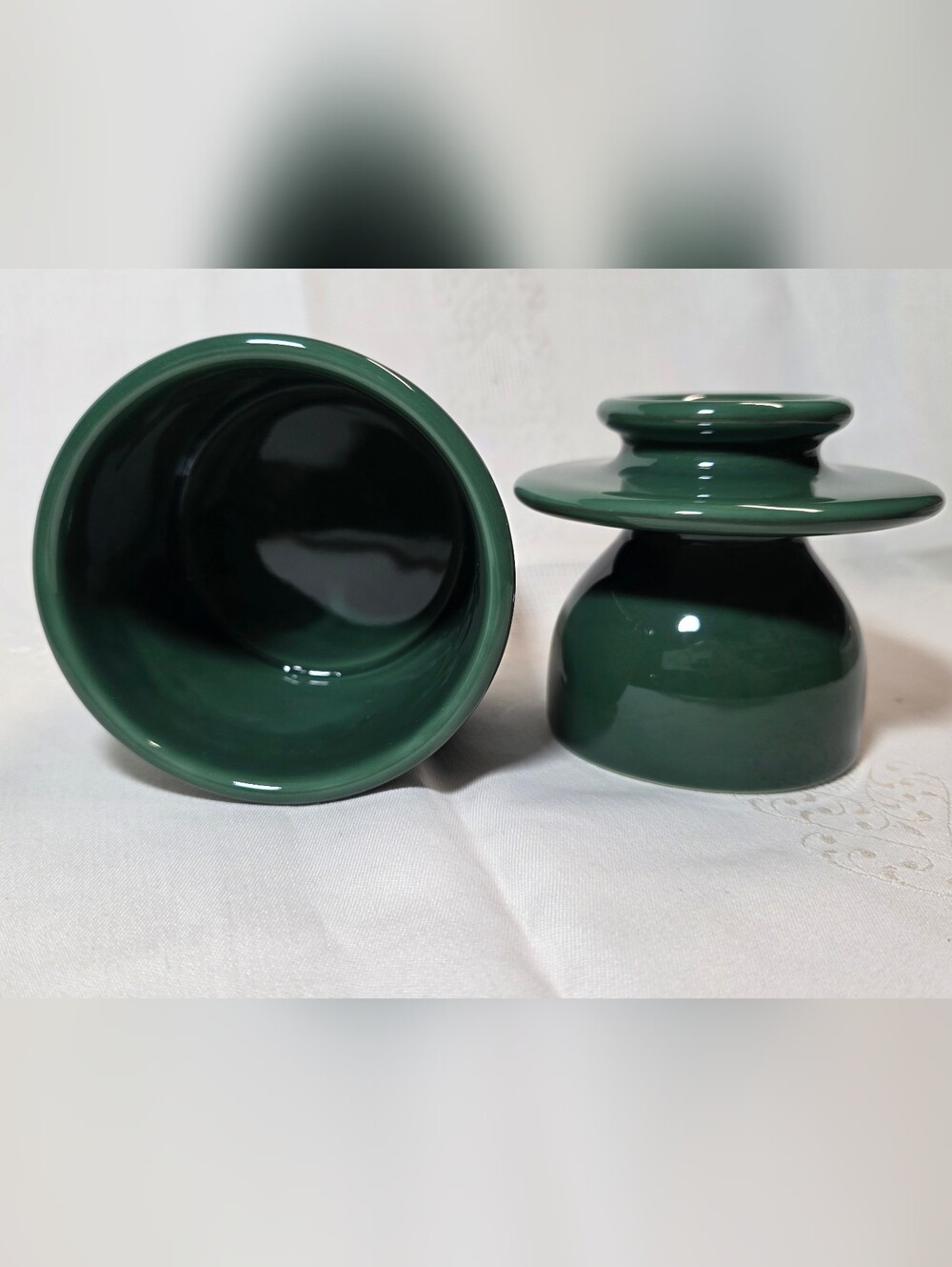 Forest Green Ceramic Butter Bell | French Butter Keeper Crock